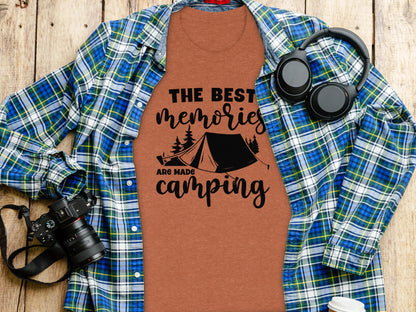 The Best Memories Are Made Camping Outdoors T-Shirt T-Shirt - Outdoor & Adventure Collection - Mile Marker 16 Gear by Cloud 16 Clothing Co.