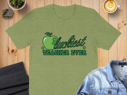 Luckiest Teacher Ever Graphic T-Shirt for Educators