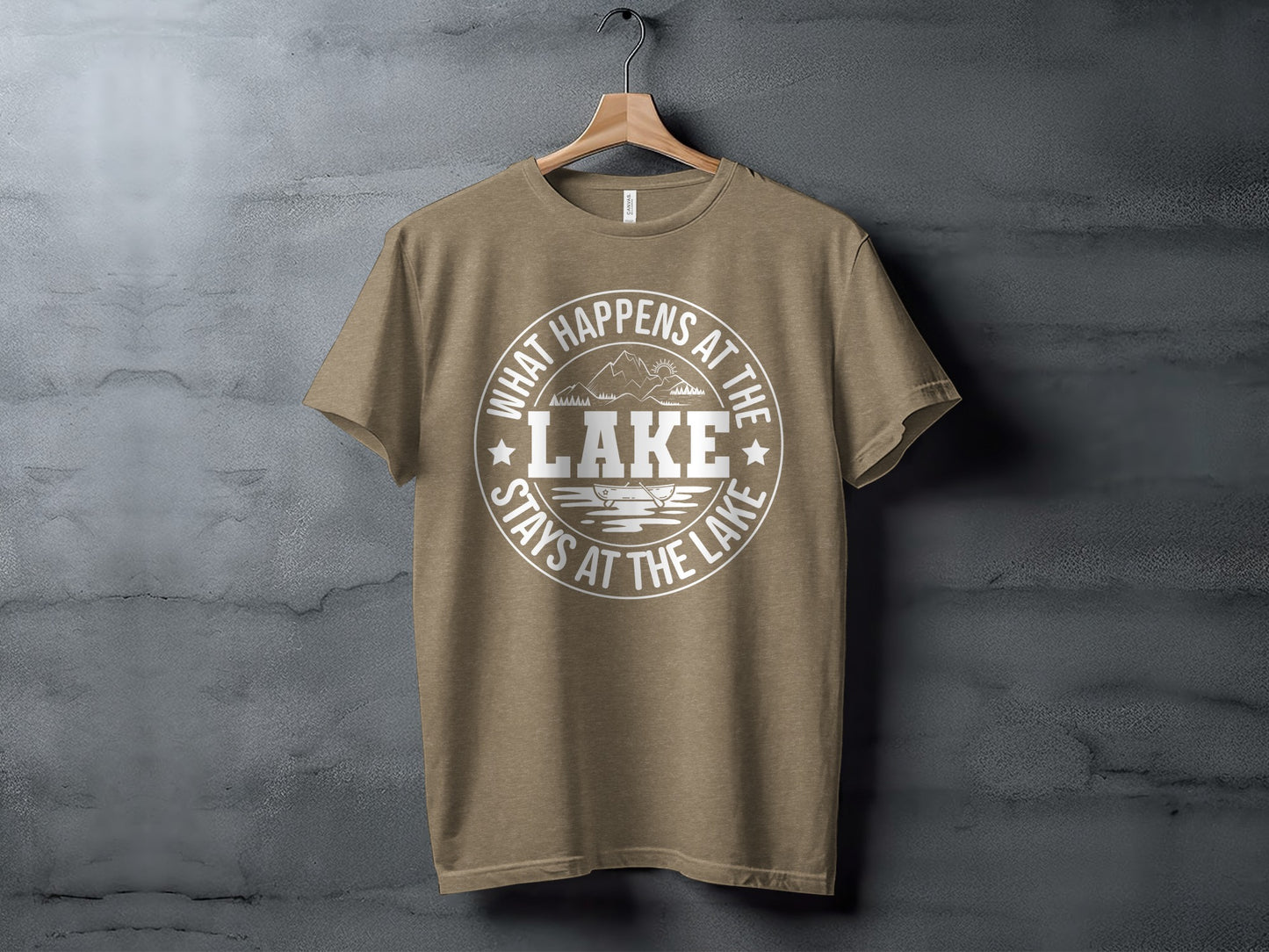 What Happens At The Lake Stays At The Lake Graphic T-Shirt T-Shirt - Outdoor & Adventure Collection - Mile Marker 16 Gear by Cloud 16 Clothing Co.