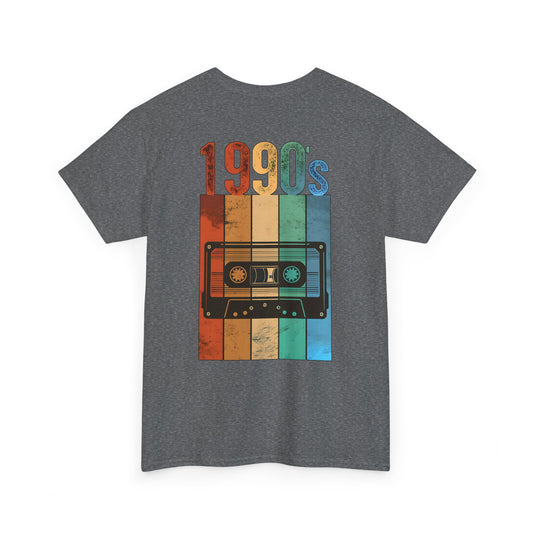 Retro 1990s Unisex Heavy Cotton T-Shirt - Vintage Nostalgia Tee