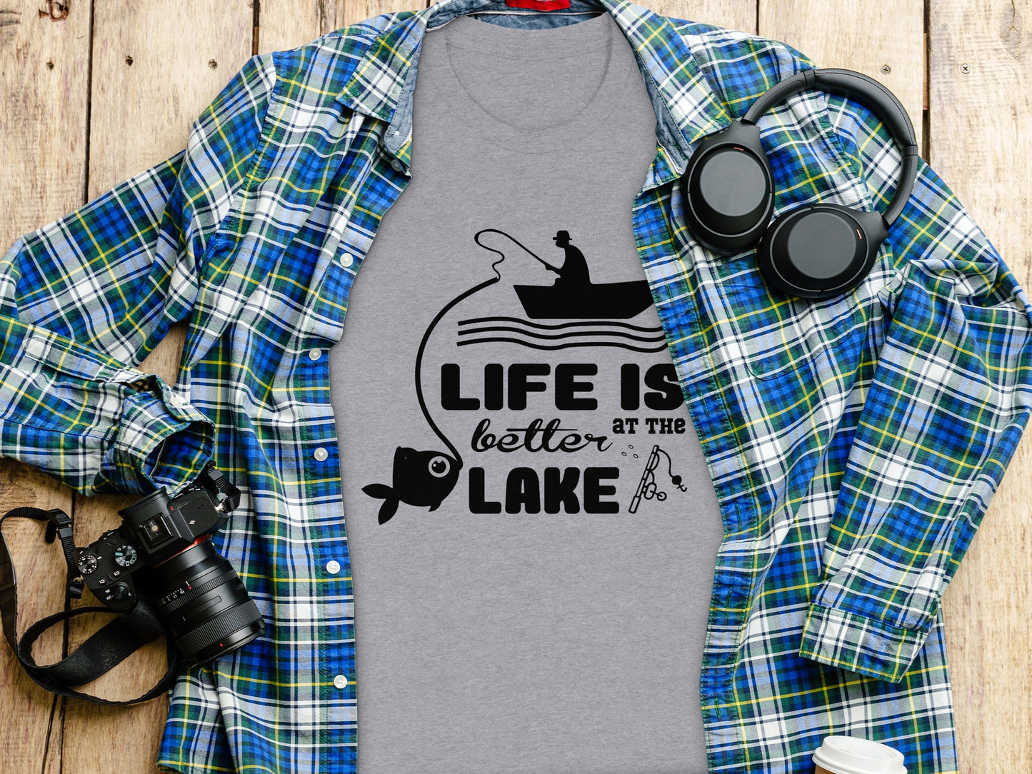 Life Is Better At The Lake Fishing Adventure Graphic T-Shirt T-Shirt - Outdoor & Adventure Collection - Mile Marker 16 Gear by Cloud 16 Clothing Co.