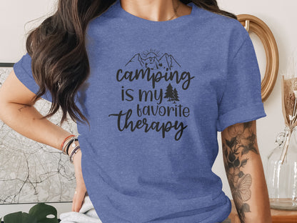 Camping Is My Favorite Therapy Camping Lovers T-Shirt T-Shirt - Outdoor & Adventure Collection - Mile Marker 16 Gear by Cloud 16 Clothing Co.