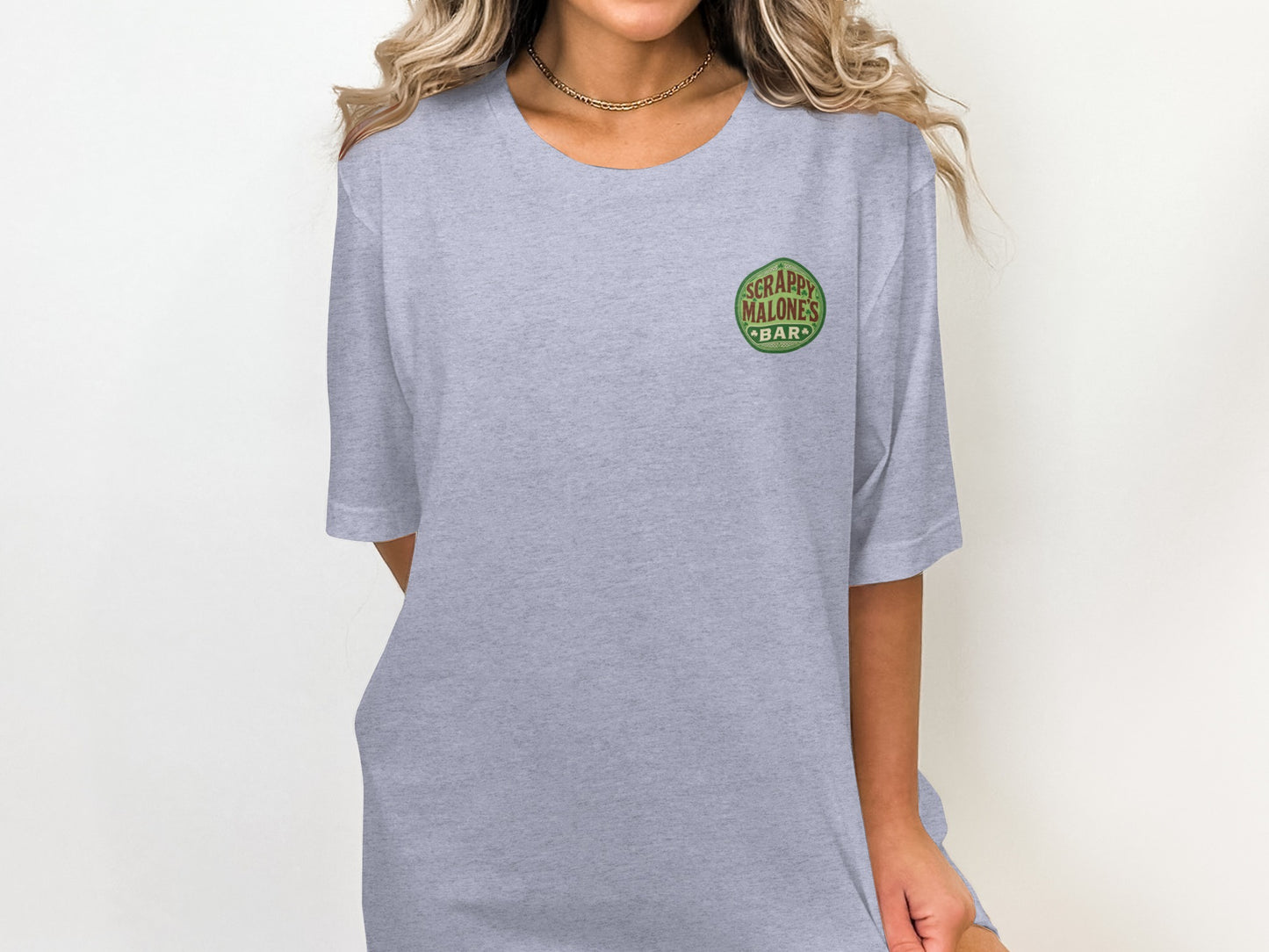 Scrappy Malone's Bar, Shamrock Bar Sign, Pub Decoration, St Patricks Day Other, Celtic Knot, Irish Pub Decor T-Shirt - Scrappy Malone's Bar 100-Proof Humor - Cloud 16 Clothing Co.