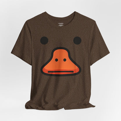 Quirky Duck Face T-Shirt - Funny Animal Graphic Tee for Duck Lovers
