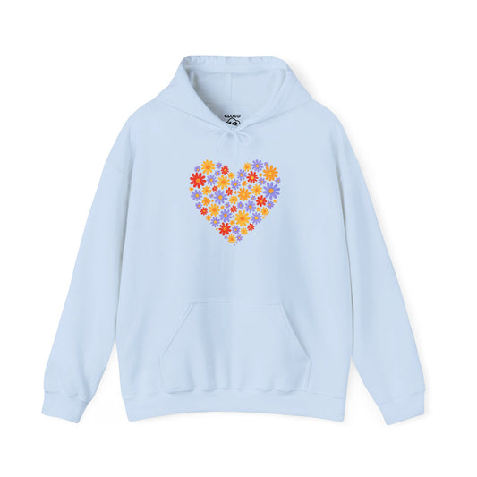 Floral Heart Hoodie - Female Cozy Hoodie | Perfect Gift for Any Occasion