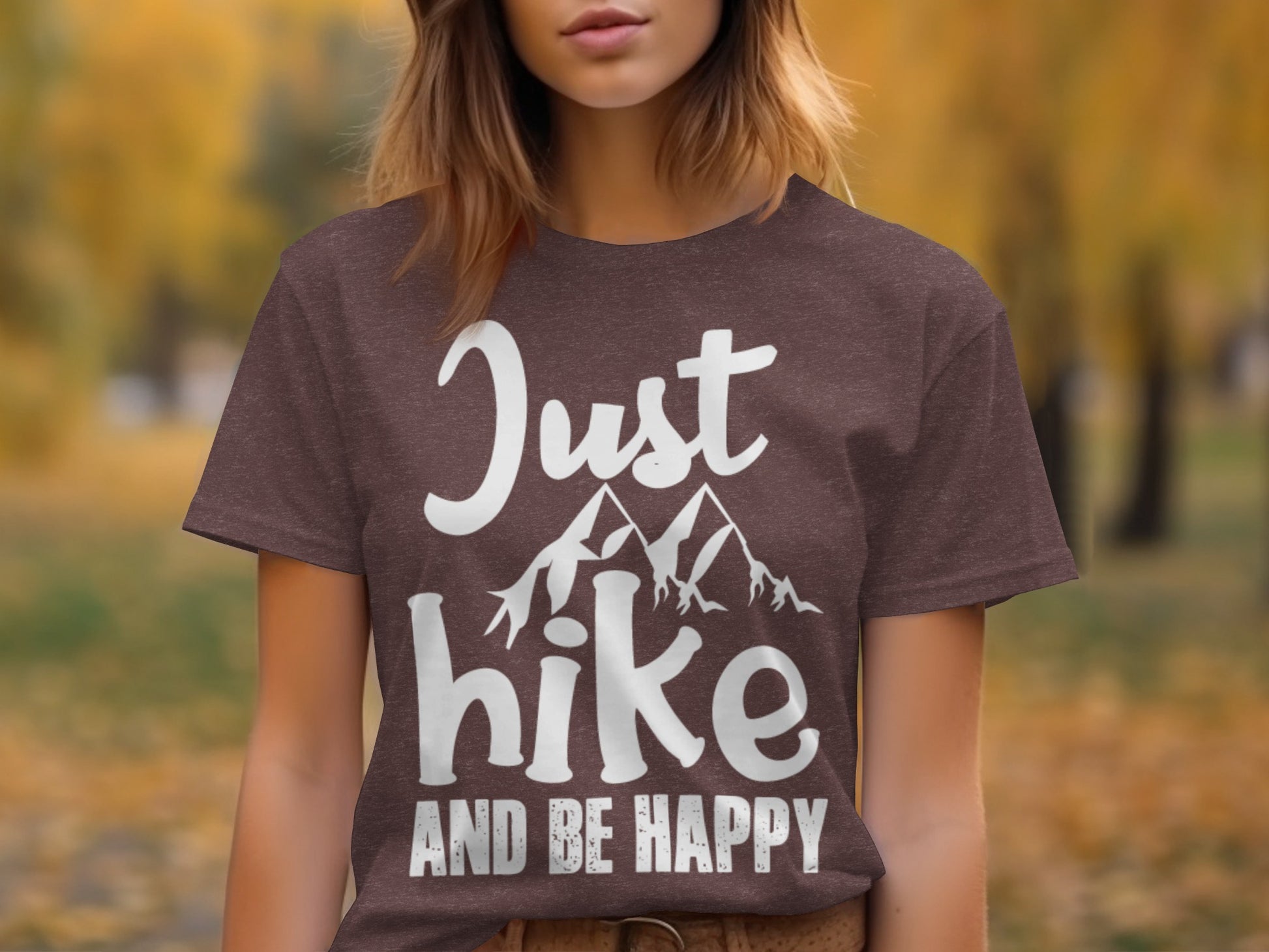 Just Hike Mountains And Be Happy Mountain Lover T-Shirt T-Shirt - Outdoor & Adventure Collection - Mile Marker 16 Gear by Cloud 16 Clothing Co.
