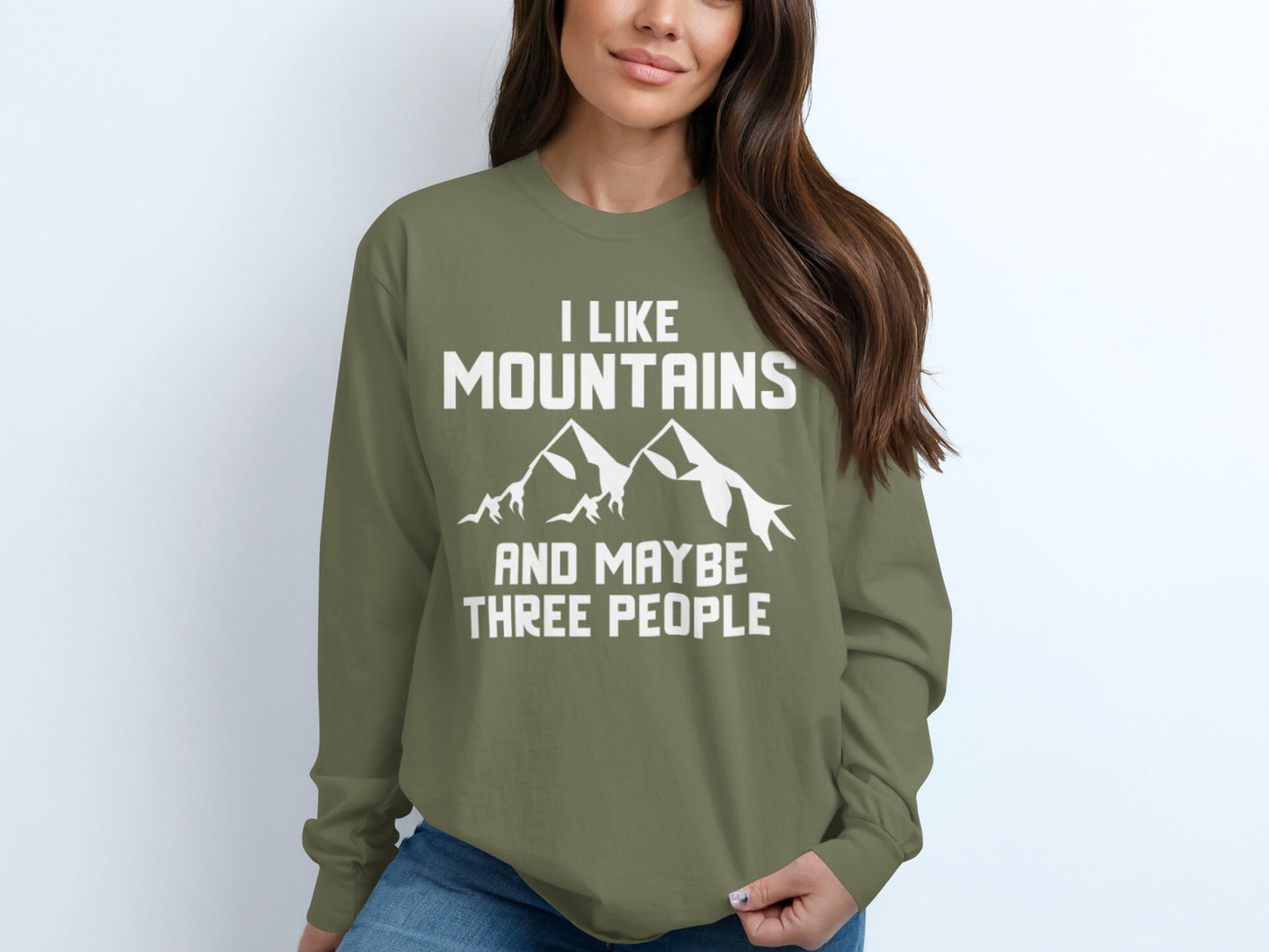 I Like Mountains and Maybe Three People Shirt