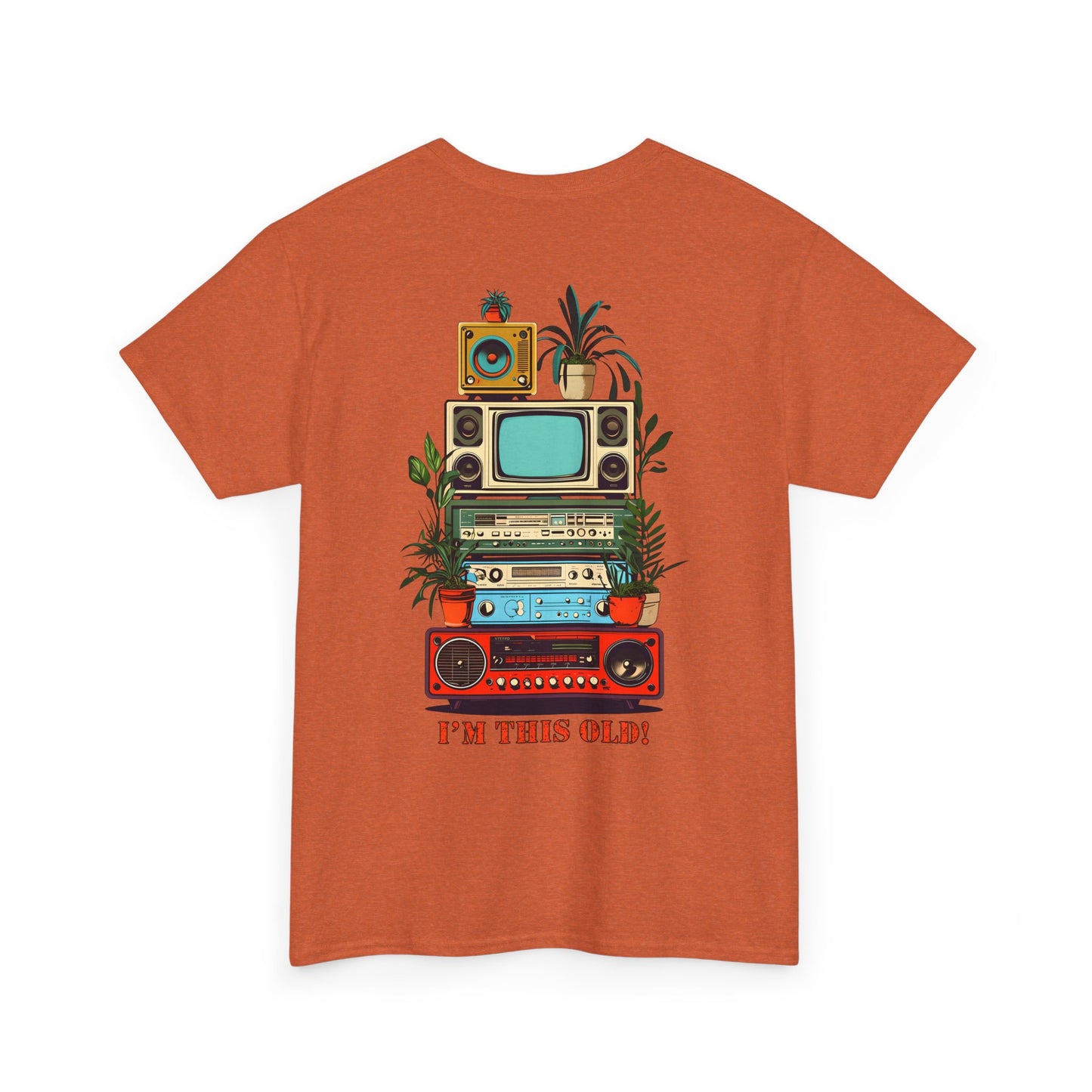 Retro Vibes Unisex Heavy Cotton Tee - Vintage 90s Style Music Lover T-Shirt