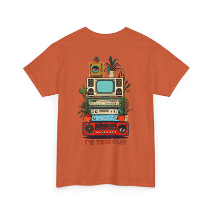 Retro Vibes Unisex Heavy Cotton Tee - Vintage 90s Style Music Lover T-Shirt