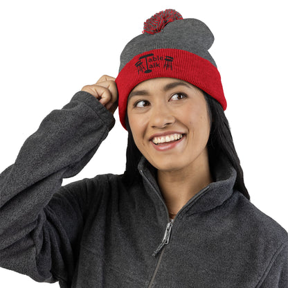 Table Talk Logo Embroidered Pom-Pom Knit Cap