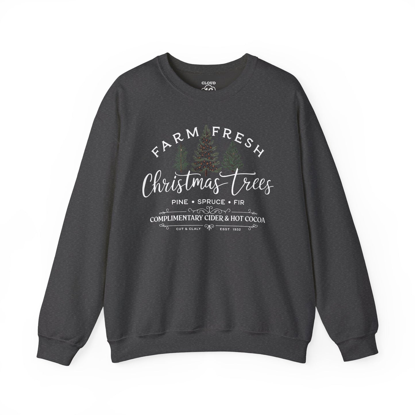 Farm Fresh Christmas Trees Crewneck Sweatshirt