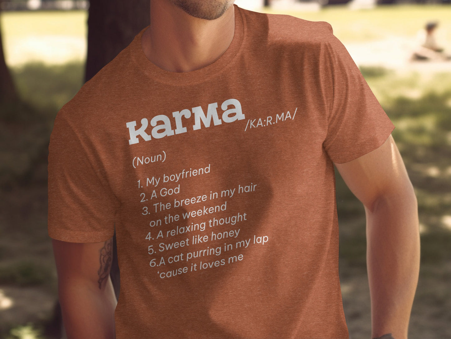 Karma Definition Printed T-shirt for Casual Wear