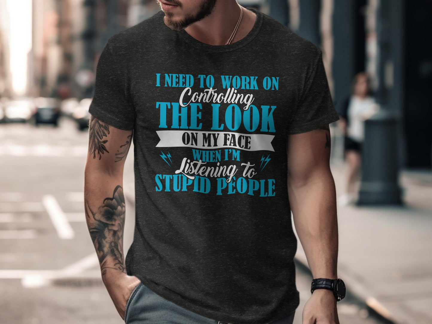Controlling The Look On My Face Funny Quote Shirt
