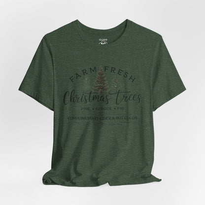 Farm Fresh Christmas Trees Unisex T-Shirt | Festive Holiday Tee