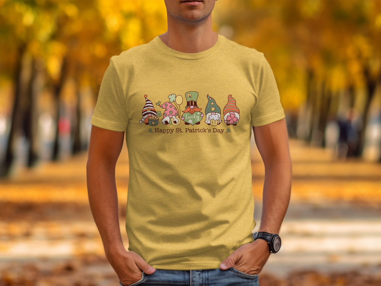Happy St. Patrick's Day Gnomes Men's T-Shirt