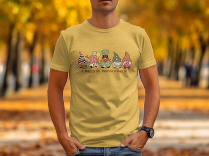 Happy St. Patrick's Day Gnomes Men's T-Shirt