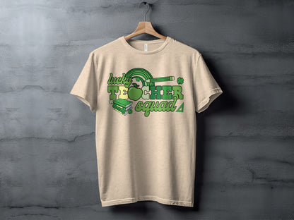 Lucky Teacher Squad Graphic T-Shirt for Educators