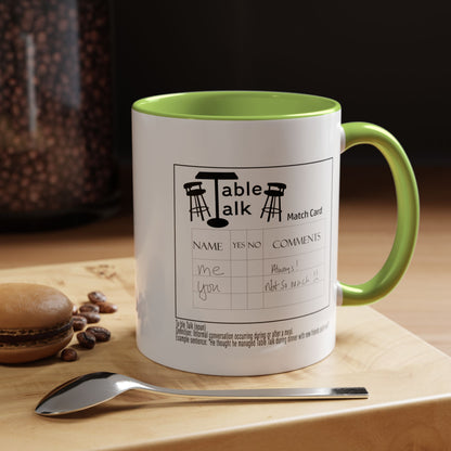 Table Talk Mug — Coffee Cup with Logo &  Match Card