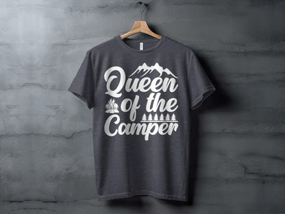 Queen of the Camper Graphic Print Camping Lover T-Shirt T-Shirt - Outdoor & Adventure Collection - Mile Marker 16 Gear by Cloud 16 Clothing Co.