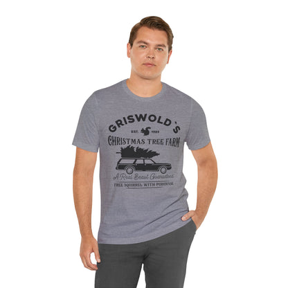 Griswold Christmas Tree Farm Vintage T-Shirt - Funny Holiday Graphic Tee