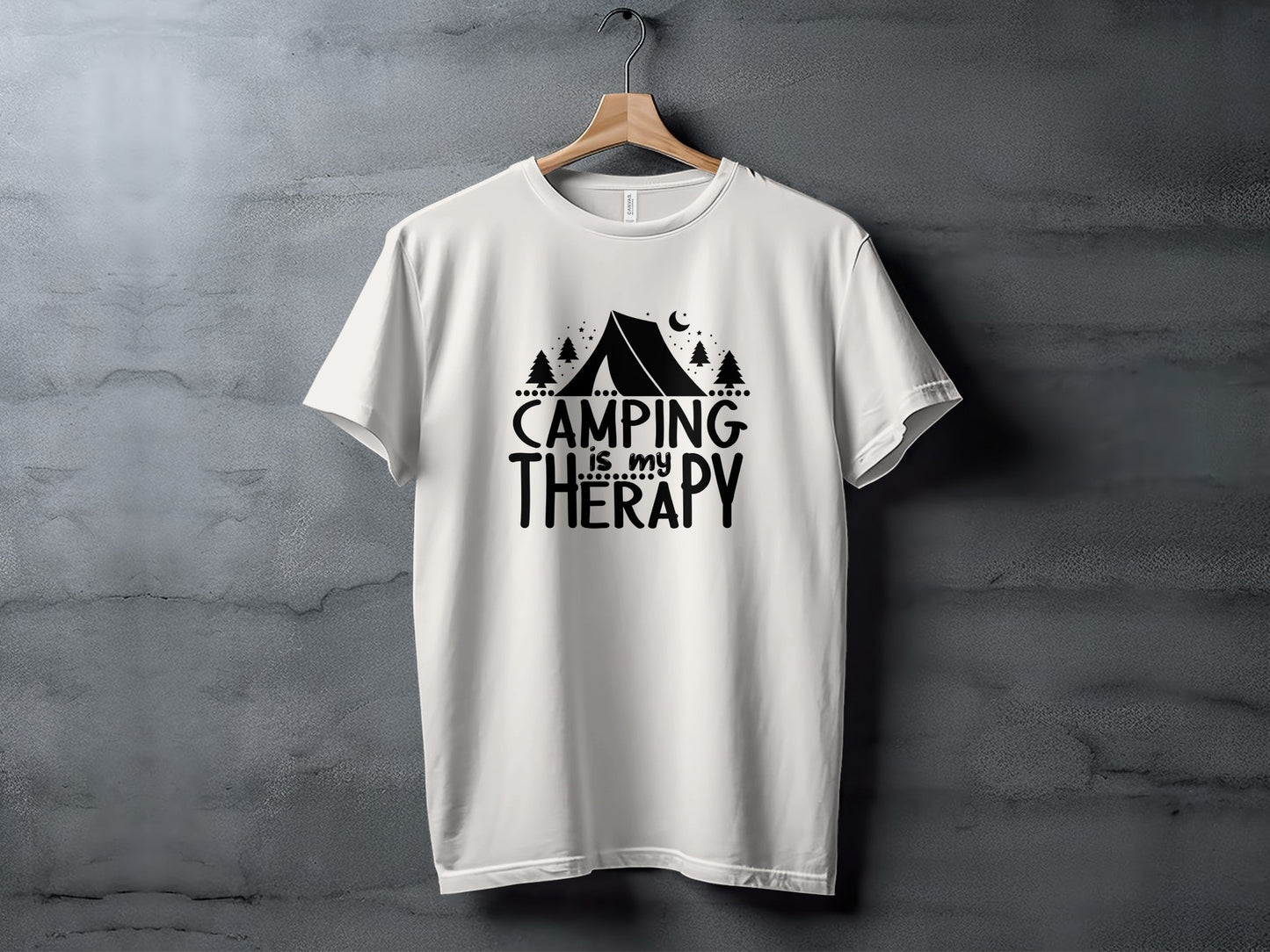 Camping Is My Therapy Outdoor Nature Adventure T-Shirt T-Shirt - Outdoor & Adventure Collection - Mile Marker 16 Gear by Cloud 16 Clothing Co.