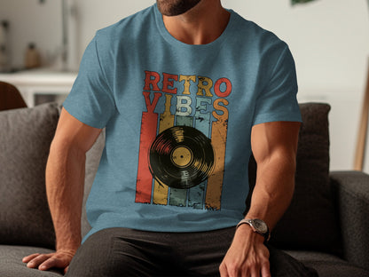Retro Vibes Vinyl Graphic Short Sleeve T-shirt