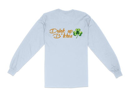 Scrappy Malone's Bar, Bar Logo Art, Irish Bar Sign, Shamrock Design, St Patricks Day Gift, Lucky Charm Bar Decor T-Shirt - Scrappy Malone's Bar 100-Proof Humor - Cloud 16 Clothing Co.