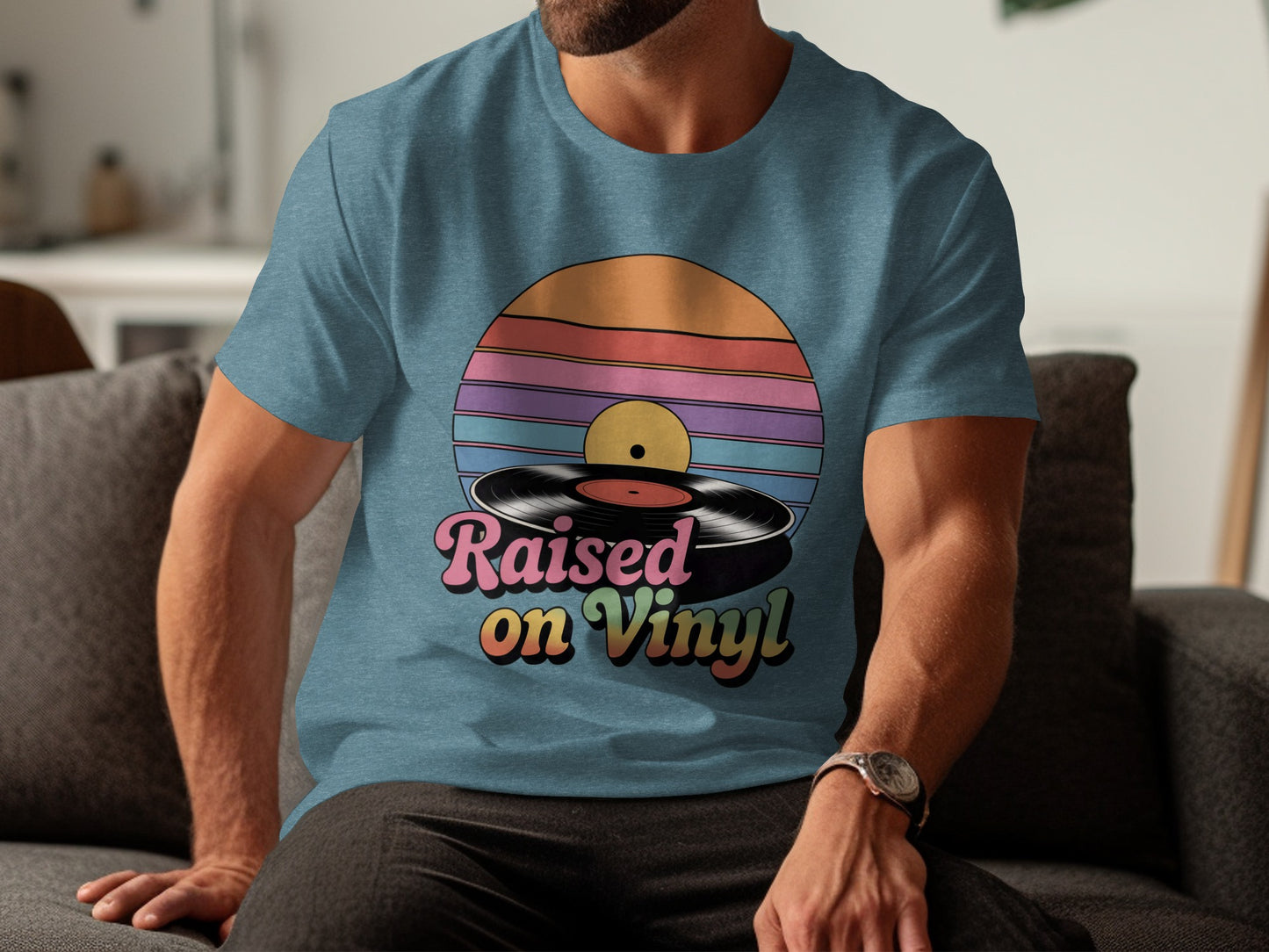 Raised on Vinyl Retro Music Lovers T-Shirt