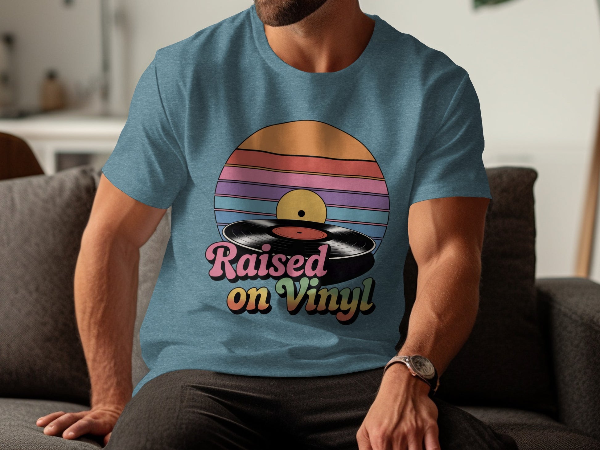 Raised on Vinyl Retro Music Lovers T-Shirt