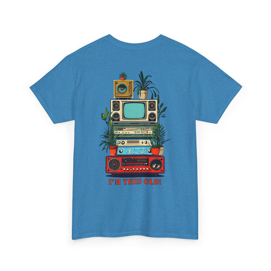 Retro Vibes Unisex Heavy Cotton Tee - Vintage 90s Style Music Lover T-Shirt