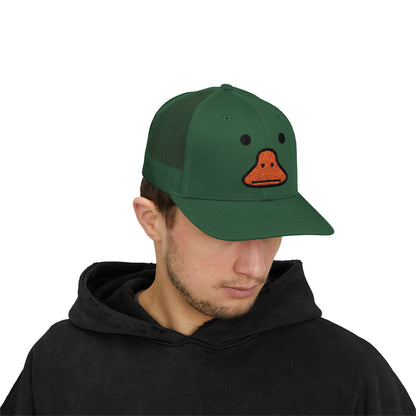 Duck Face Snapback Trucker Hat - Funny Animal Cap for Summer Beach Days & Festivals