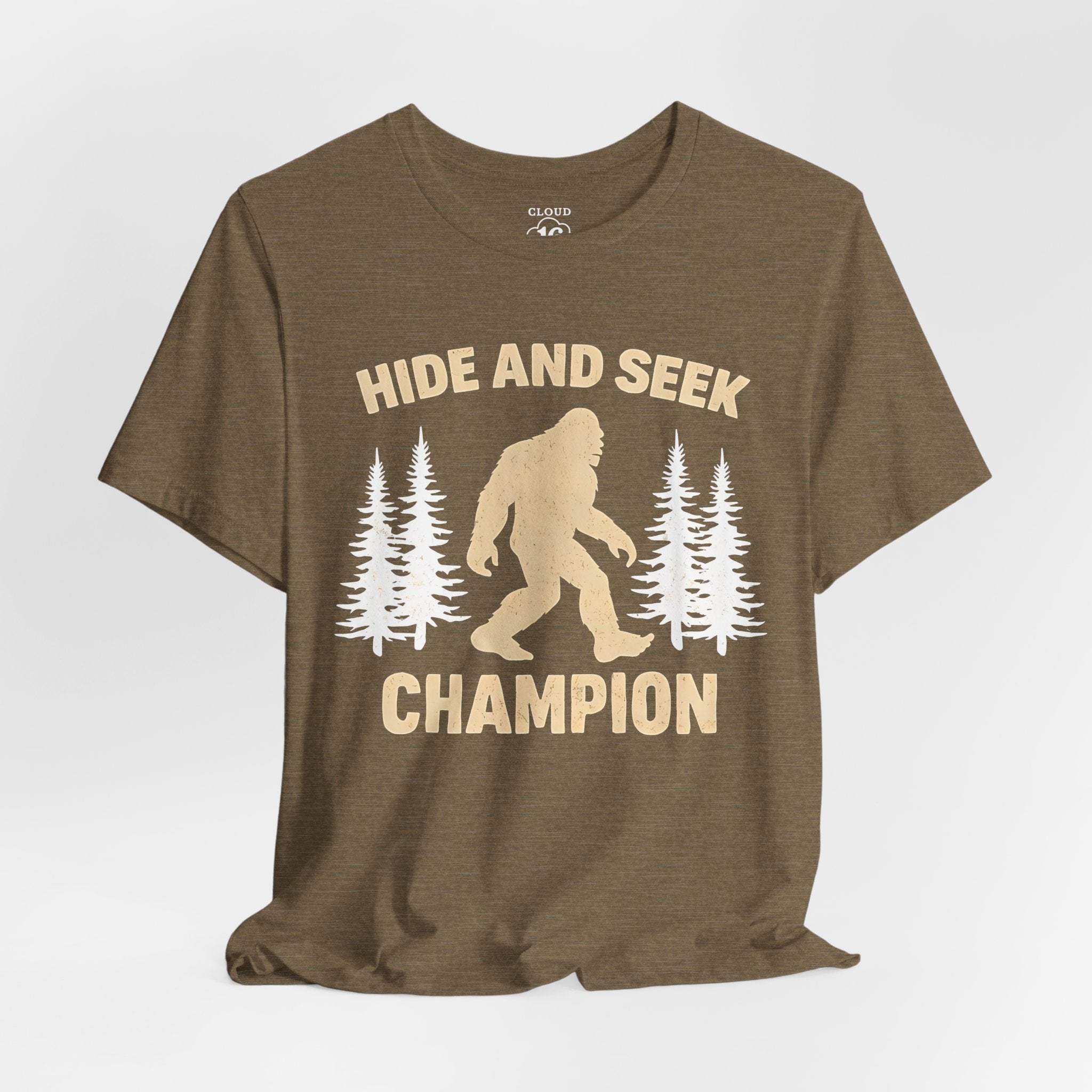Sasquatch Hide and Seek Champion T-Shirt - Funny Outdoor Camping Tee