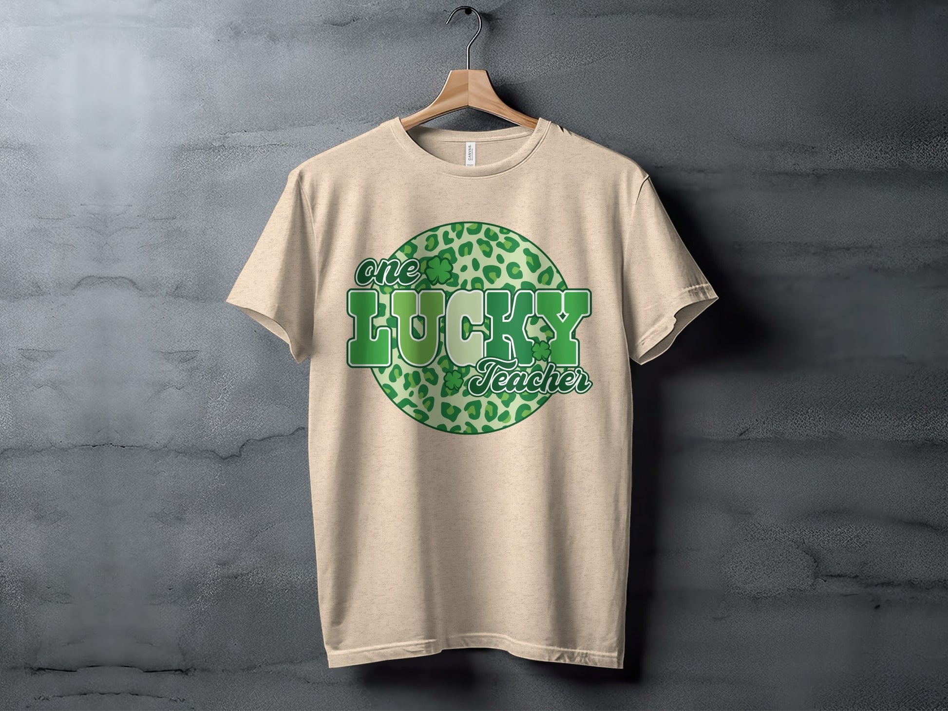 One Lucky Teacher Graphic Print T-Shirt Product
