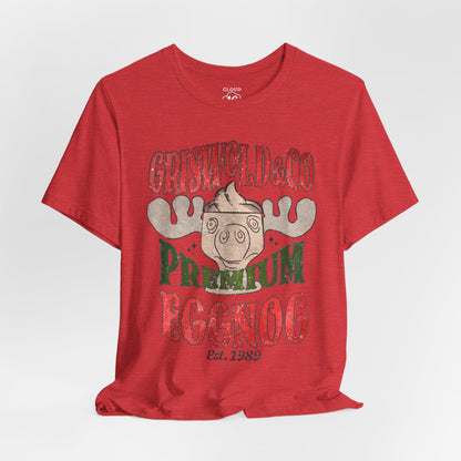 Griswold & Co. Premium Eggnog Christmas T-Shirt - Vintage Holiday Graphic Tee