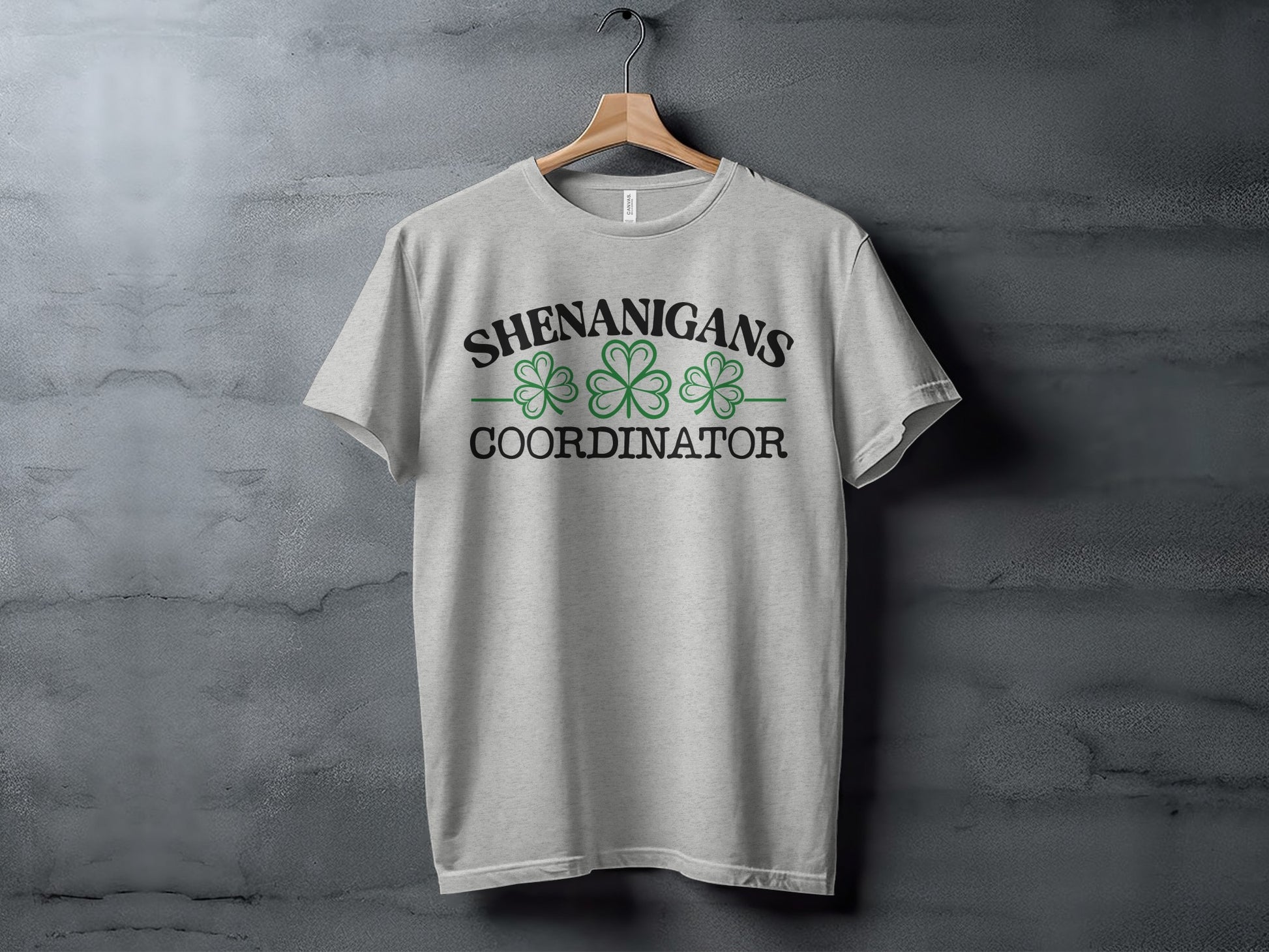 Shenanigans Coordinator T-Shirt with Clover Design