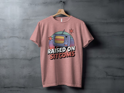 Retro TV Vintage Raised on Sitcoms Graphic T-Shirt