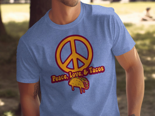Peace Love and Tacos Graphic Tee Shirt Product