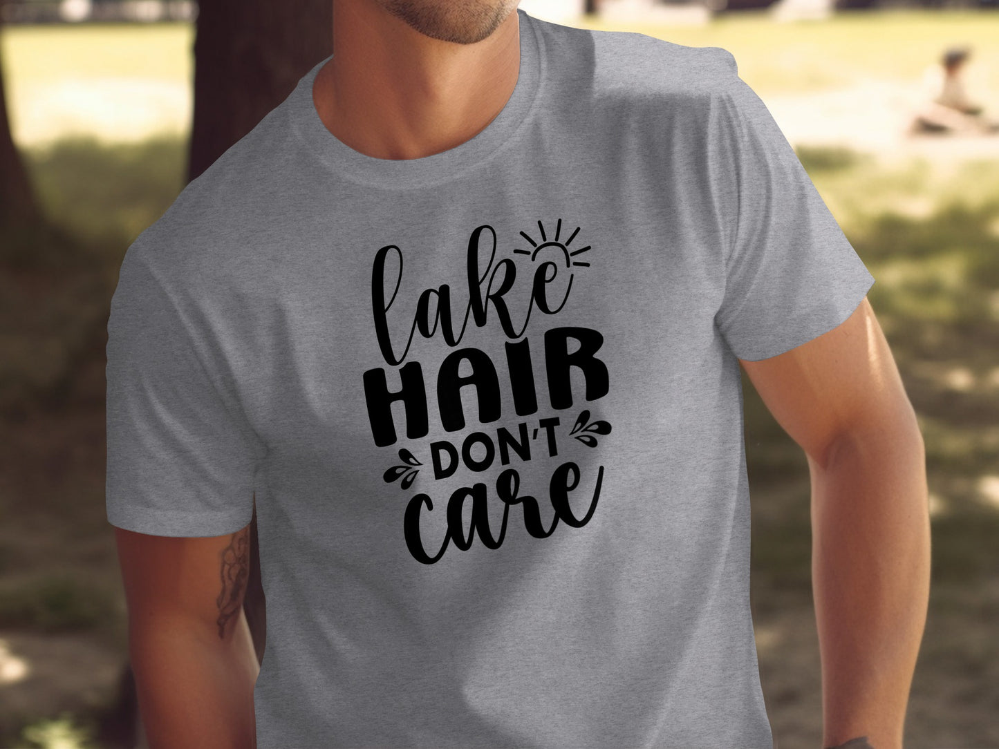 Lake Hair Don't Care Graphic Design Outdoor Summer T-Shirt T-Shirt - Outdoor & Adventure Collection - Mile Marker 16 Gear by Cloud 16 Clothing Co.