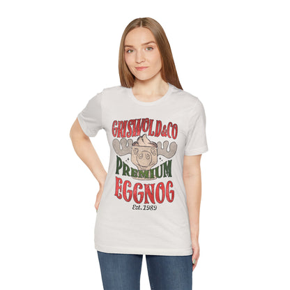 Griswold & Co. Premium Eggnog Christmas T-Shirt - Vintage Holiday Graphic Tee