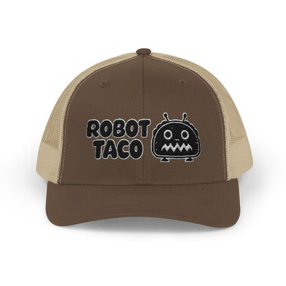 Robot Taco Snapback Trucker Cap - Fun Mesh Hat for Taco Lovers