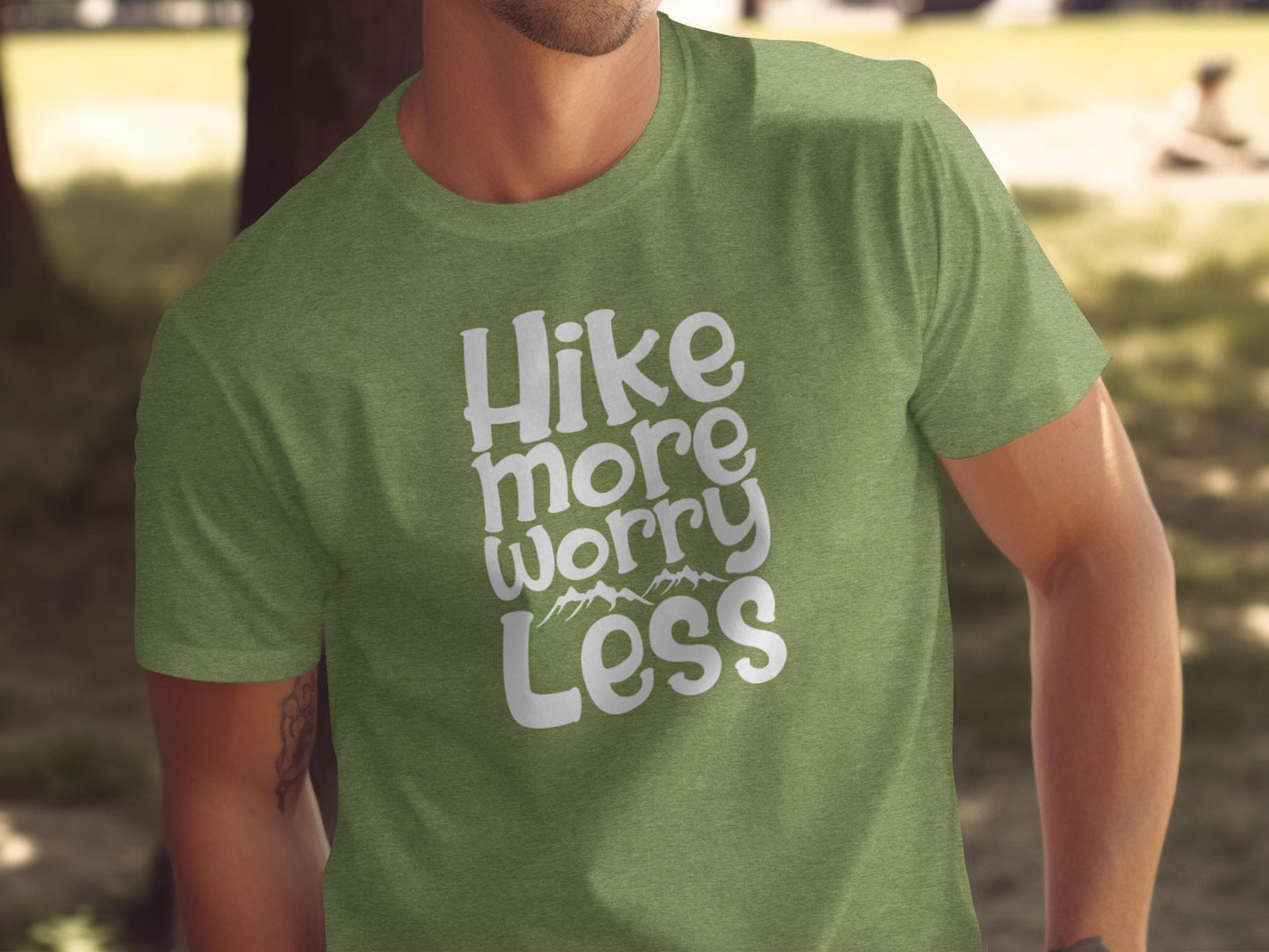 Hike More Worry Less Graphic Design Motivational T-Shirt T-Shirt - Outdoor & Adventure Collection - Mile Marker 16 Gear by Cloud 16 Clothing Co.