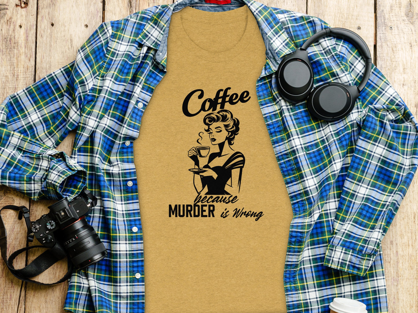 Coffee Because Murder Is Wrong Graphic Tee