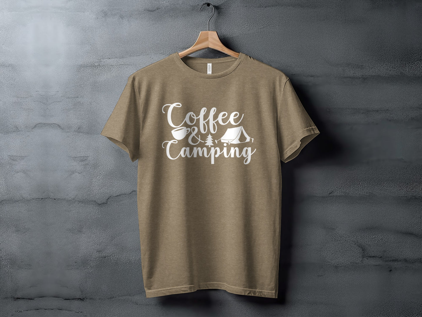 Coffee and Camping Graphic Design Great Outdoors T-Shirt T-Shirt - Outdoor & Adventure Collection - Mile Marker 16 Gear by Cloud 16 Clothing Co.
