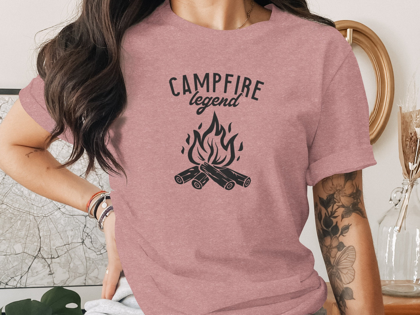 Campfire Legend Nature Graphic Adventure Outdoor T-Shirt T-Shirt - Outdoor & Adventure Collection - Mile Marker 16 Gear by Cloud 16 Clothing Co.