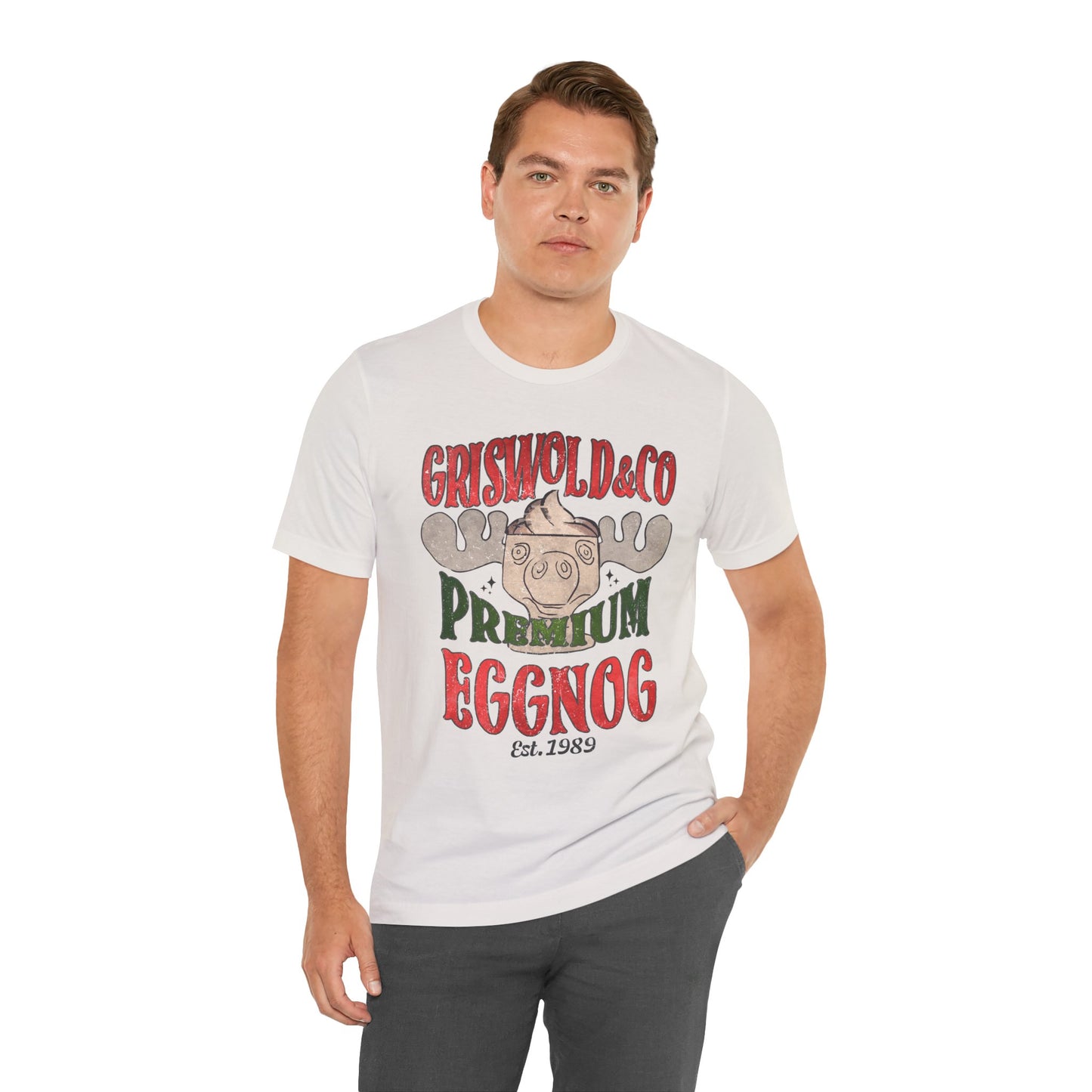 Griswold & Co. Premium Eggnog Christmas T-Shirt - Vintage Holiday Graphic Tee