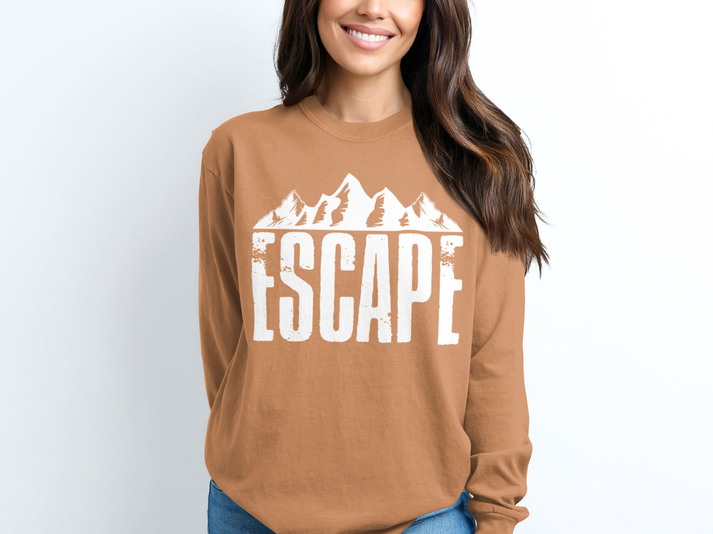 Escape Mountain Graphic Long Sleeve Shirt