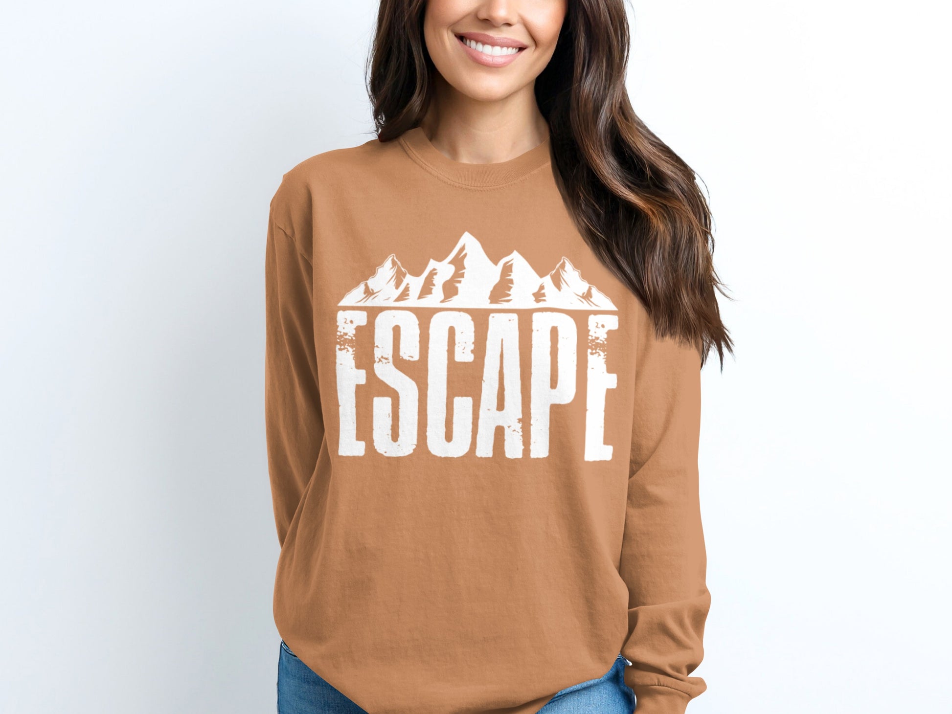 Escape Mountain Graphic Long Sleeve Shirt