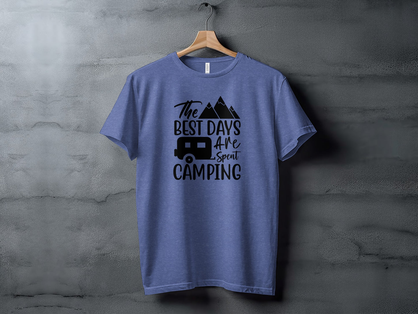 The Best Days Are Spent Camping Graphic Design T-Shirt T-Shirt - Outdoor & Adventure Collection - Mile Marker 16 Gear by Cloud 16 Clothing Co.