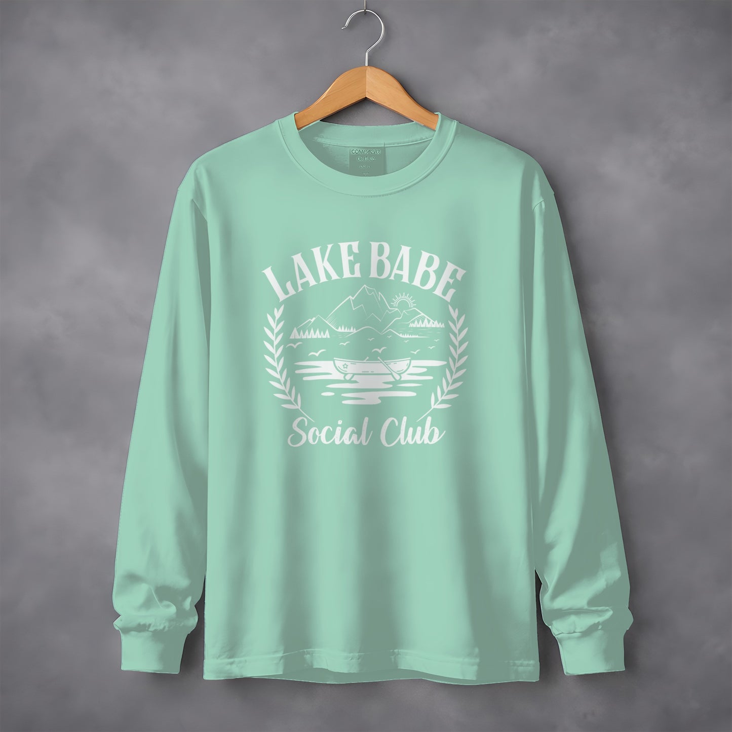 Lake Babe Social Club Vacation Outdoors Design Long Sleeve T-Shirt Long Sleeve Tee - Outdoor & Adventure Collection - Mile Marker 16 Gear by Cloud 16 Clothing Co.