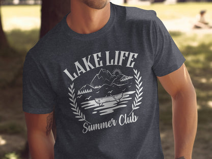 Lake Life Summer Club Boat Sunset Design Great Gift T-Shirt T-Shirt - Outdoor & Adventure Collection - Mile Marker 16 Gear by Cloud 16 Clothing Co.